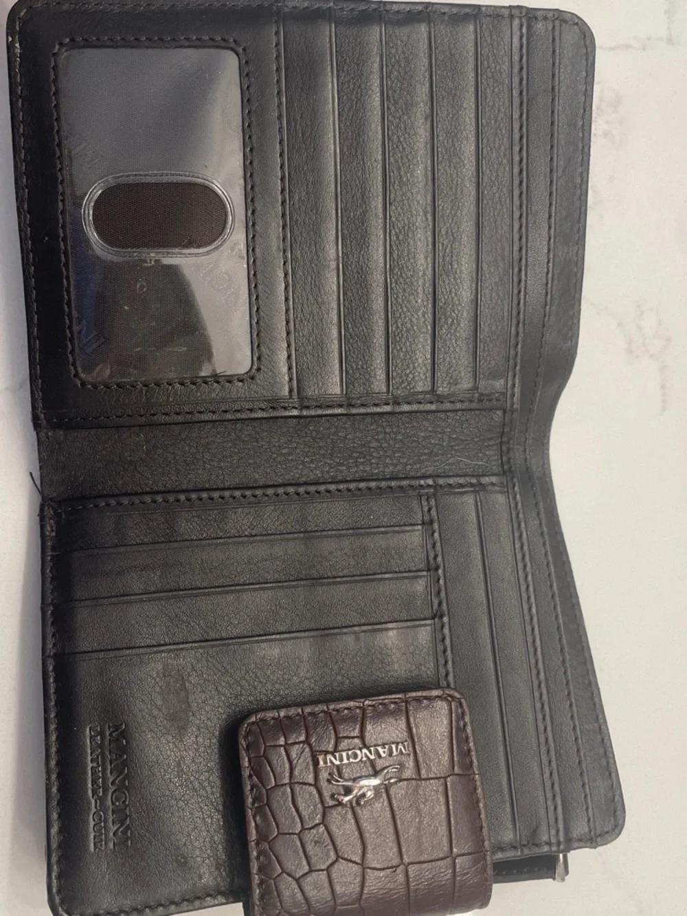 leather Mancini wallet